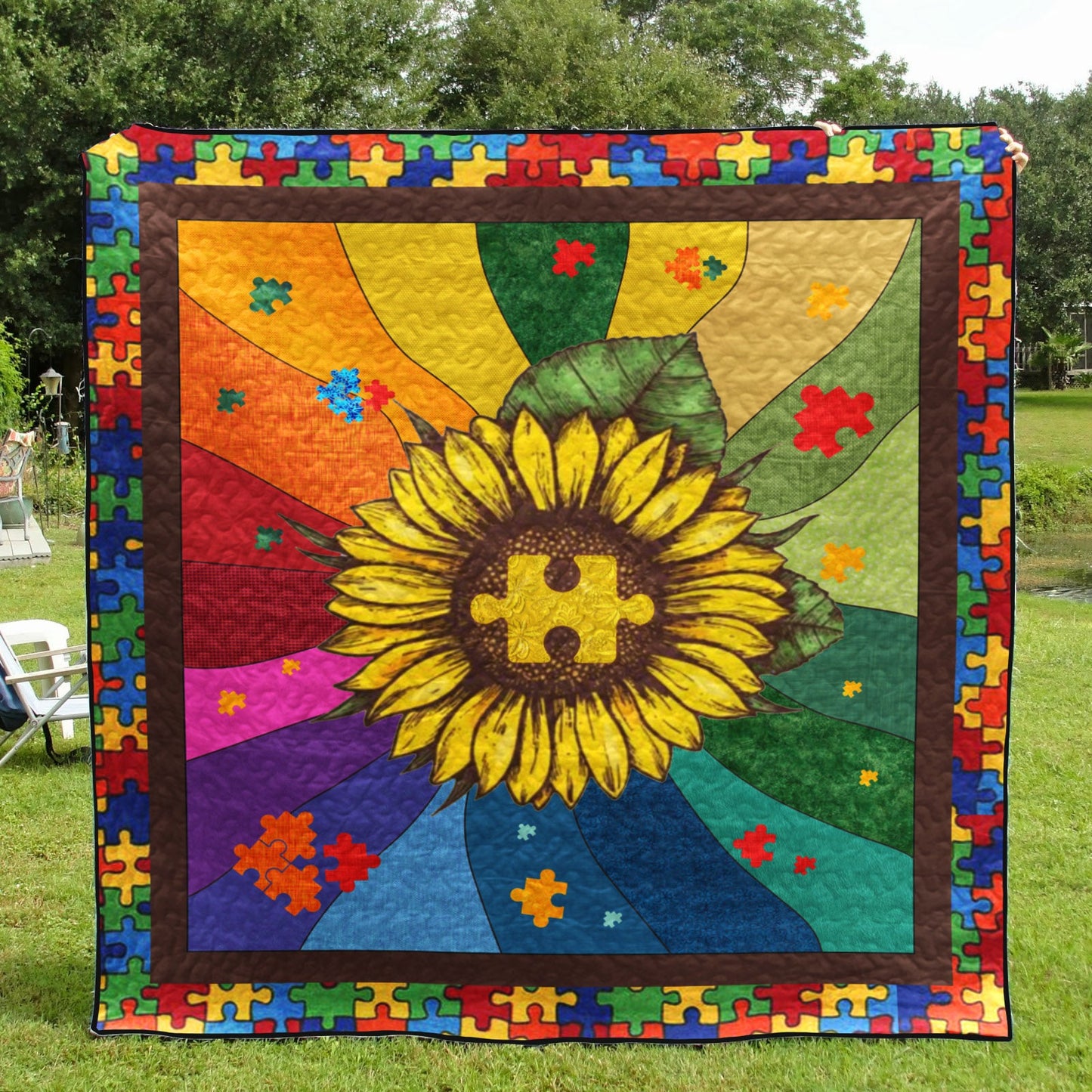 Autism BL230705B Quilt Blanket
