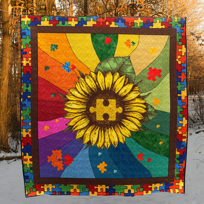 Autism BL230705B Quilt Blanket