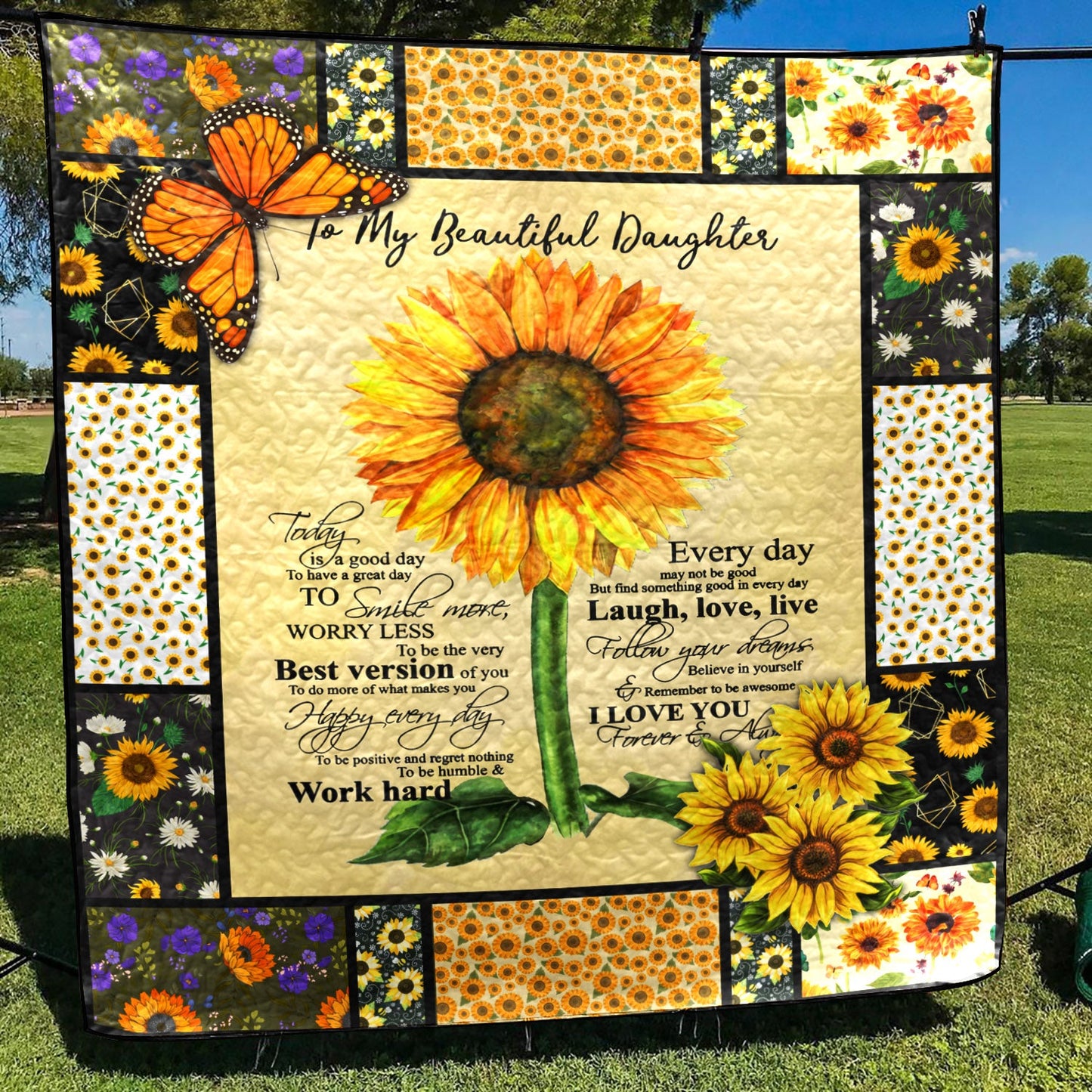 To My Beautiful Daughter HN250723B Quilt Blanket