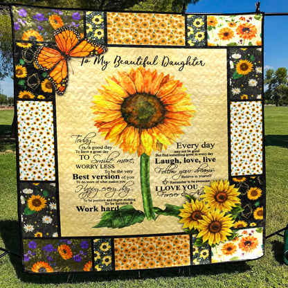 To My Beautiful Daughter HN250723B Quilt Blanket