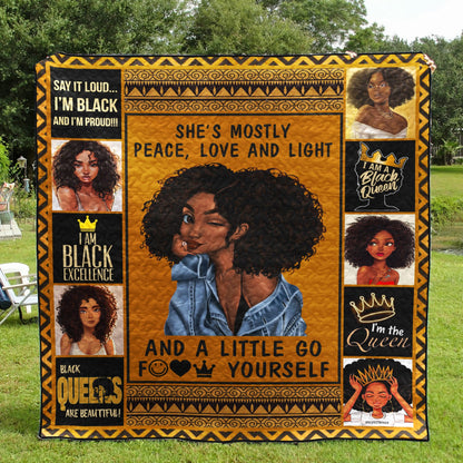 Black Women TU260702C TBG Quilt Blanket