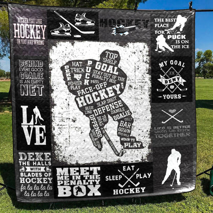 Hockey Player PKT240620 Quilt Blanket