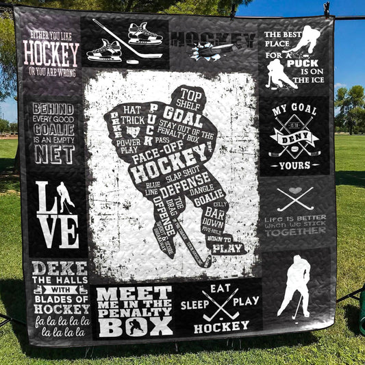 Hockey Player PKT240620 Quilt Blanket