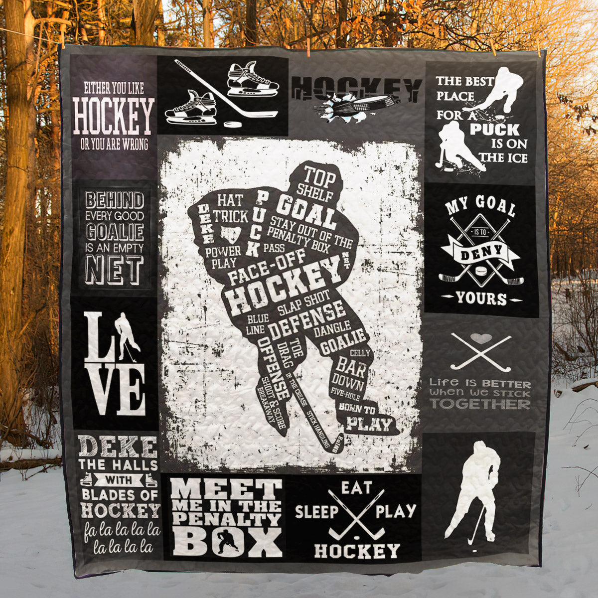 Hockey Player PKT240620 Quilt Blanket