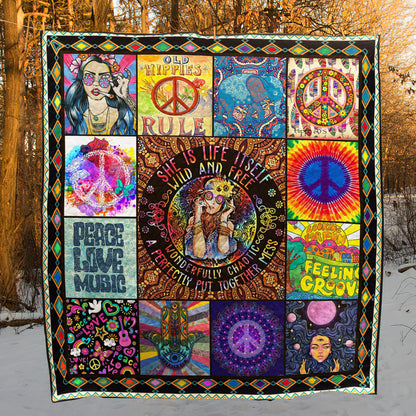 Hippie BI030805C TBG Quilt Blanket