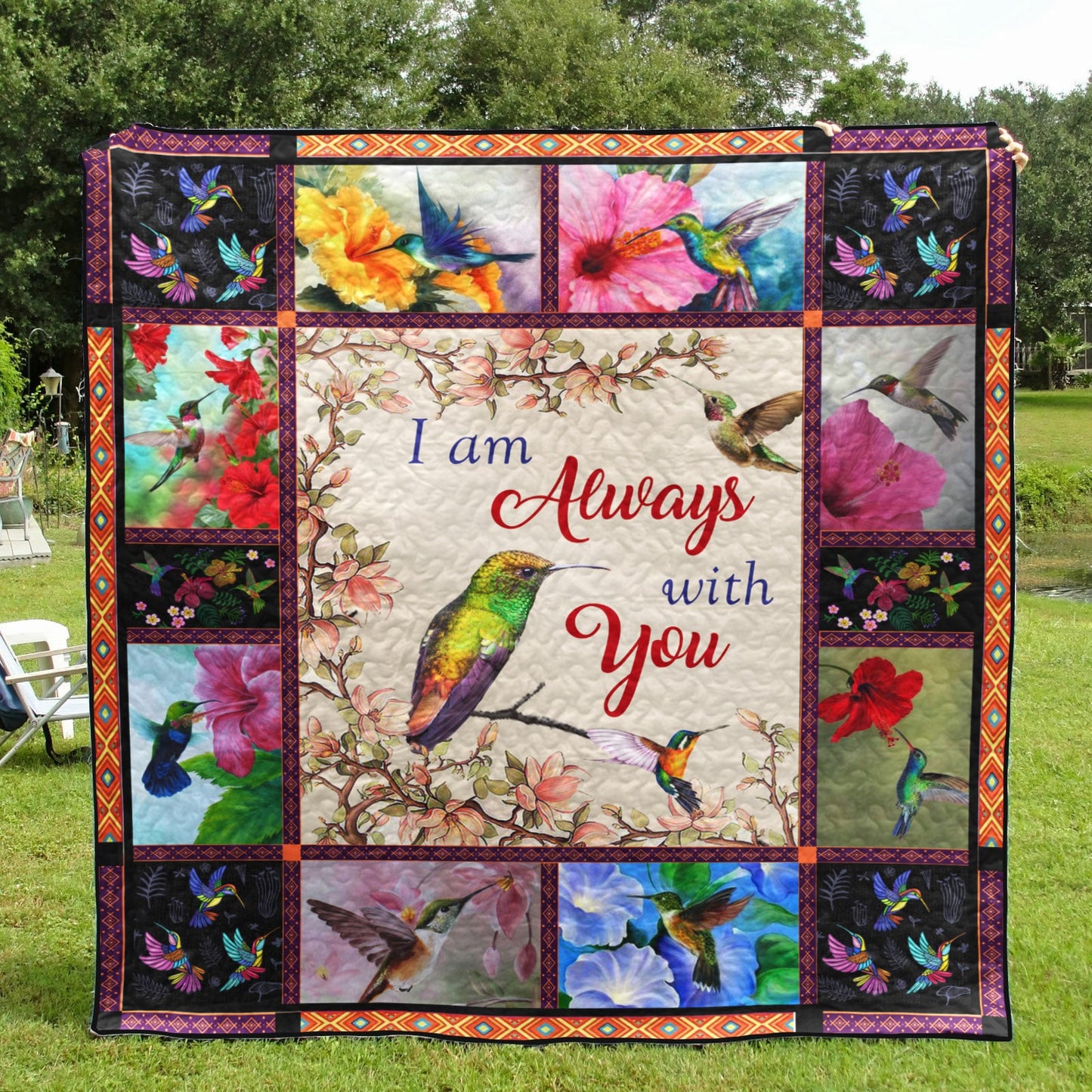 Hummingbird LI030802B TBG Quilt Blanket