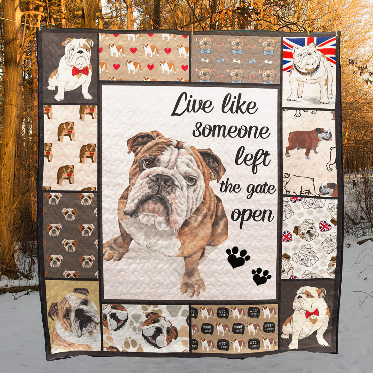 Bulldog NG060802B TBG Quilt Blanket