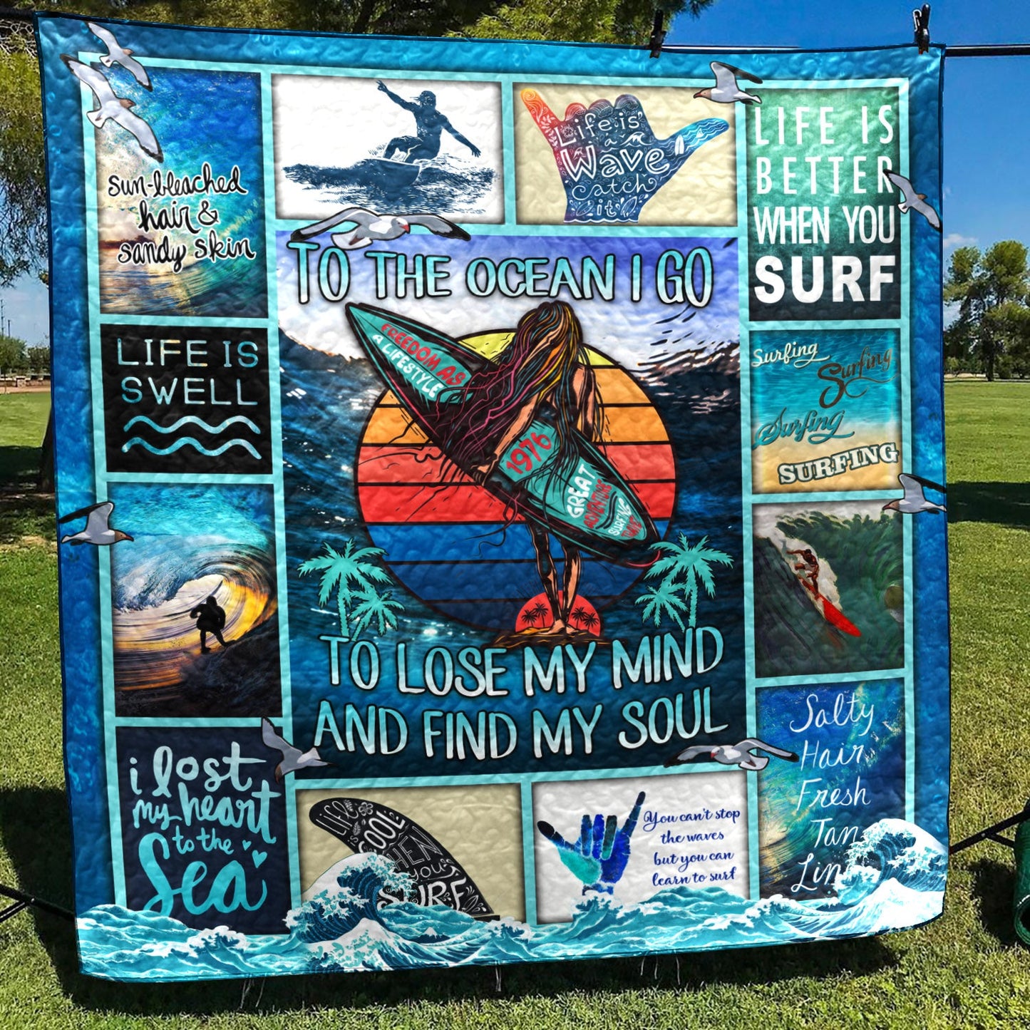 Surfing NG070801B TBG Quilt Blanket