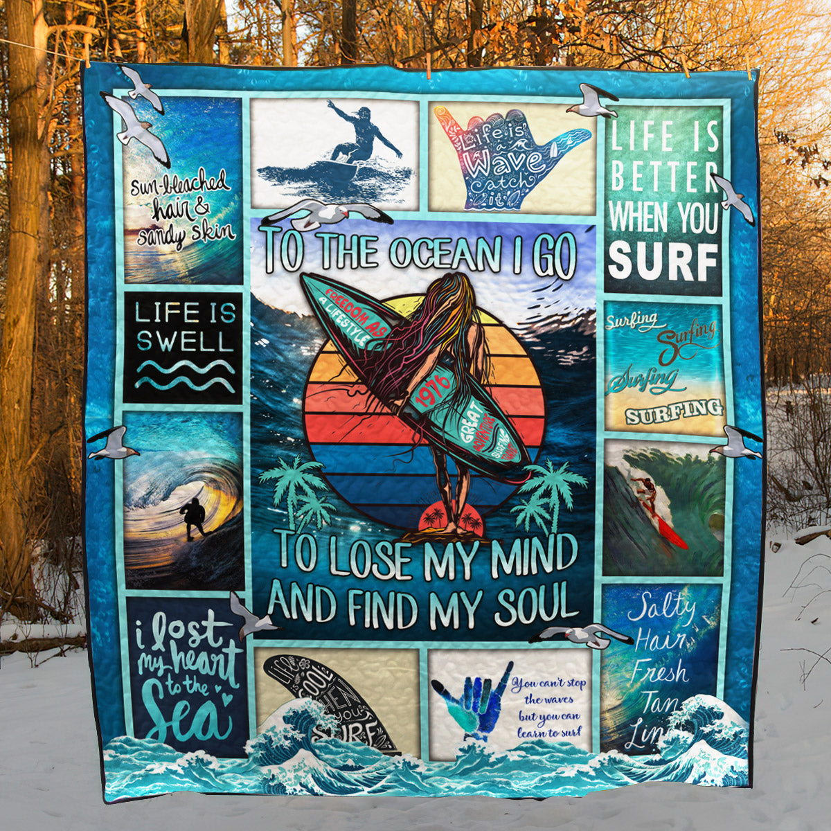 Surfing NG070801B TBG Quilt Blanket