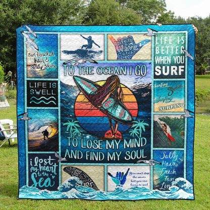 Surfing NG070801B TBG Quilt Blanket