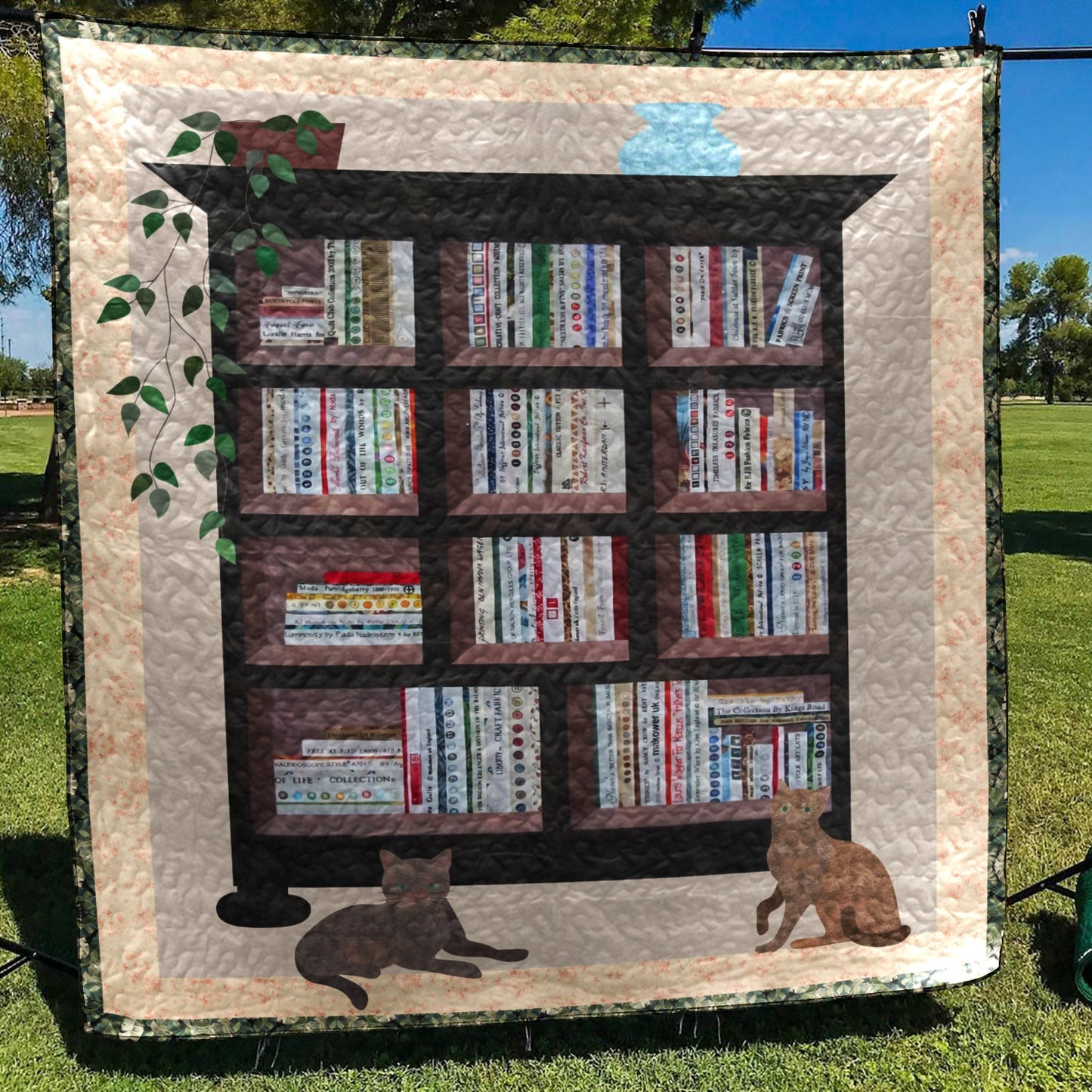 Bookshelf CLP210612 Quilt Blanket