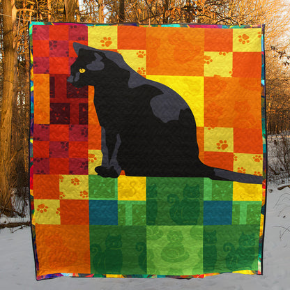 Cat CLA280654 Quilt Blanket