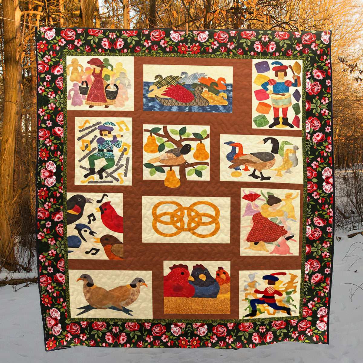 Twelve Days of Christmas CLM020774 Quilt Blanket