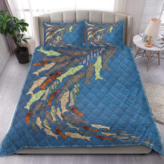 Fish CLP040732QBS Quilt Bedding Set