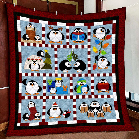 Penguin Cheer Quilt Blanket MN011106