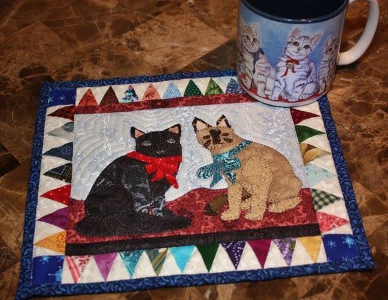 Cat CLA120324199 Quilted Placemats