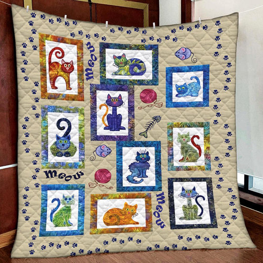 Cat Quilt Blanket MN041104