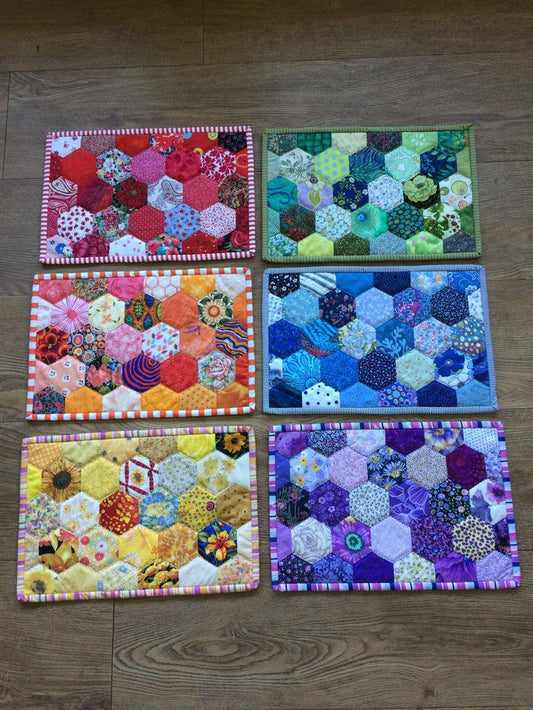 Hexagon CLA120324142 Quilted Placemats