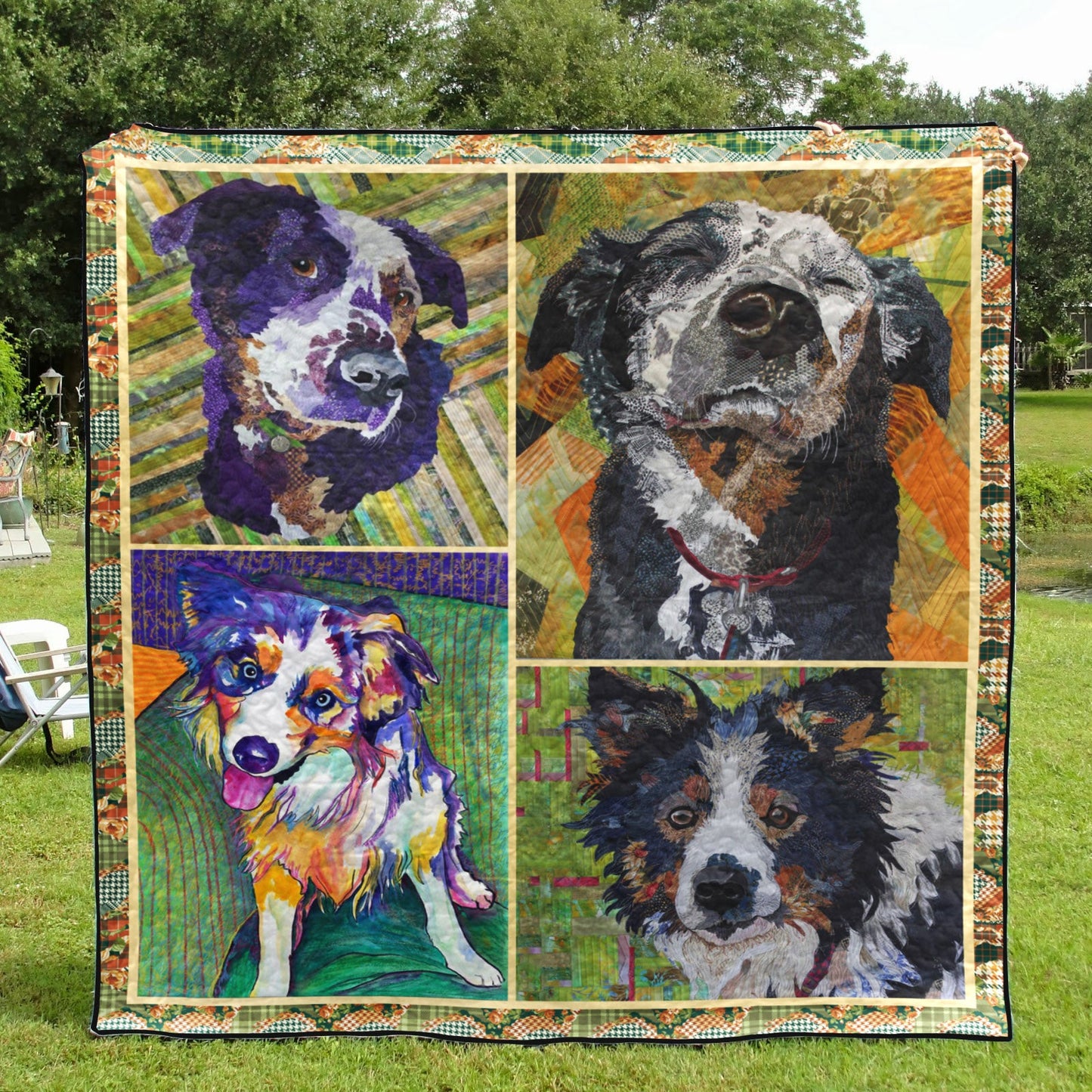 Australian Shepherd Dog D8027 Quilt Blanket