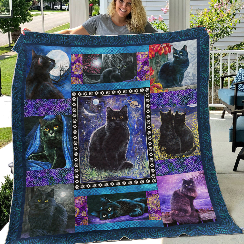 Black Cat Quilt Blanket TL15032301BL