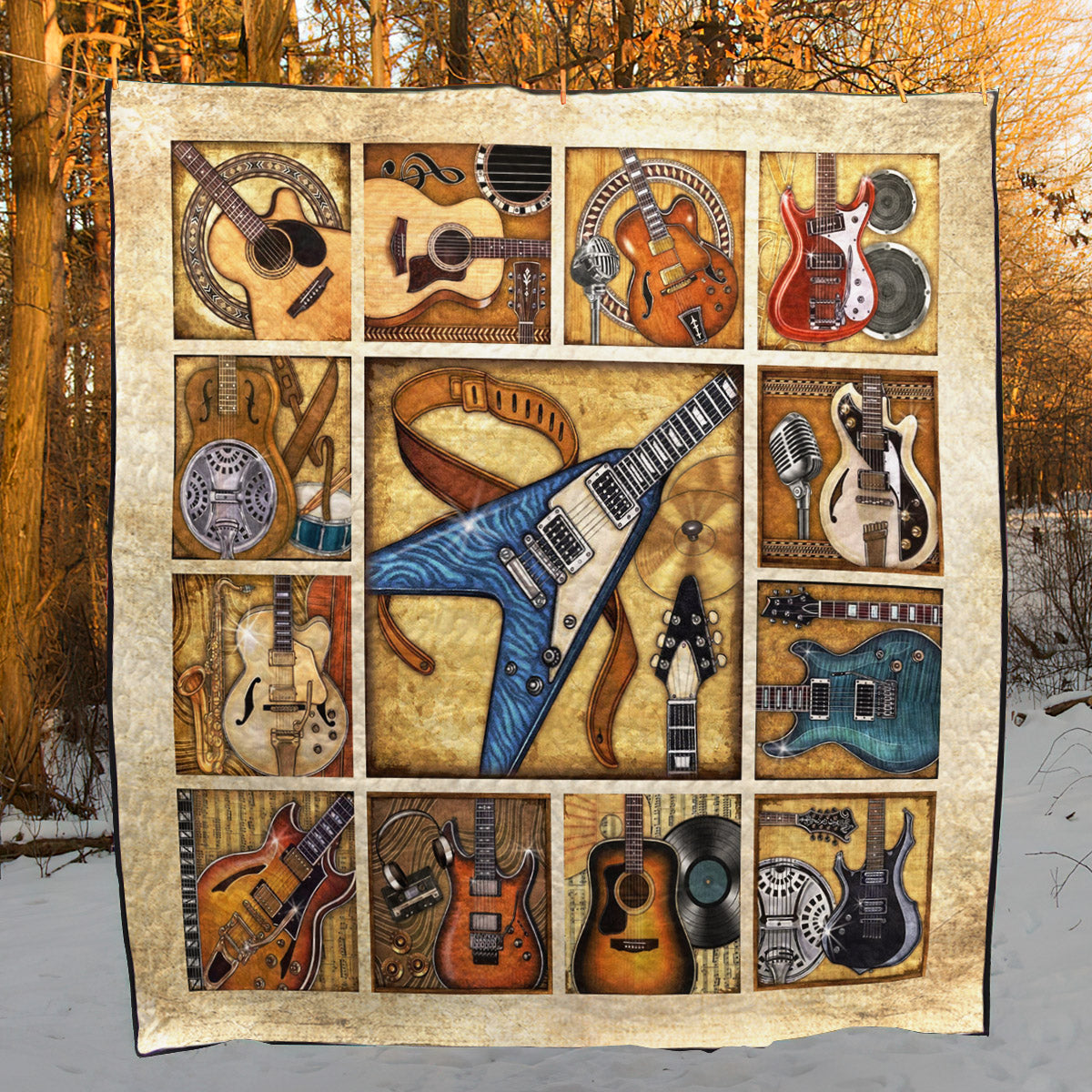 Guitar CG200607 Quilt Blanket