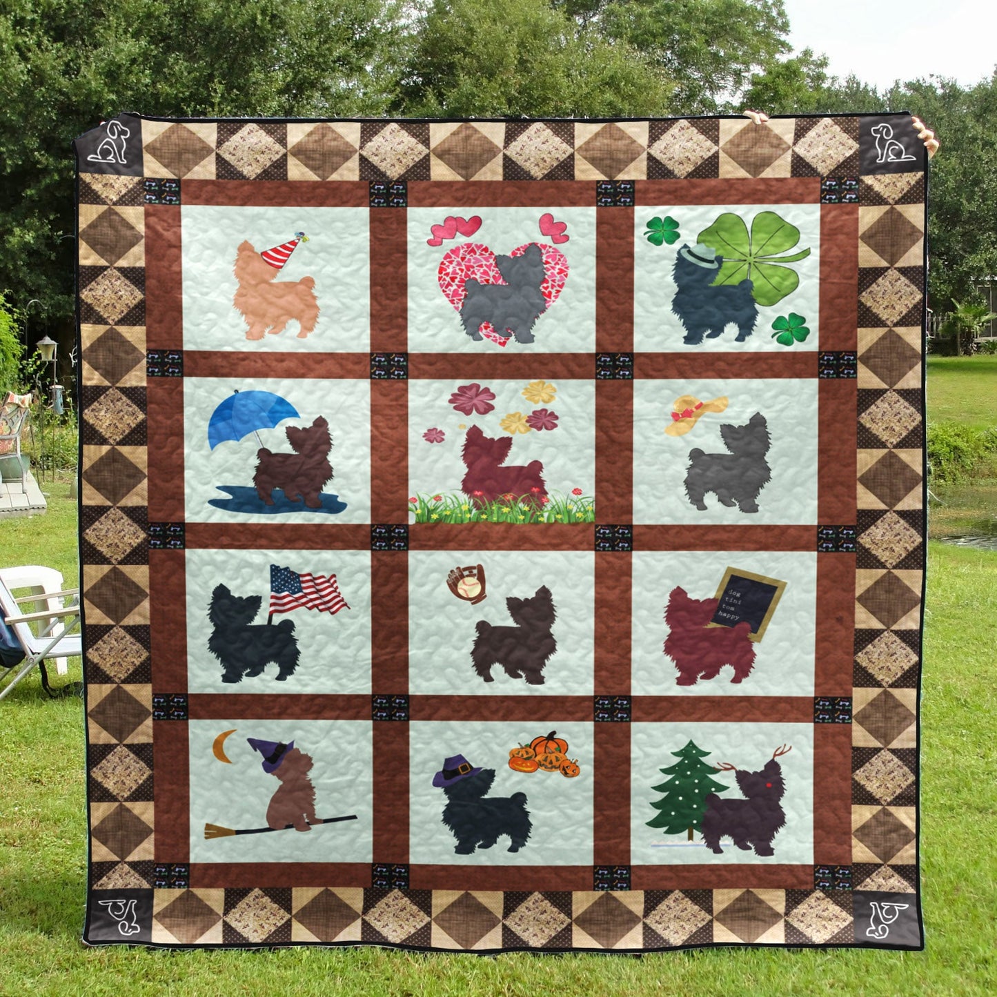 Yorkie HT290546 Quilt Blanket