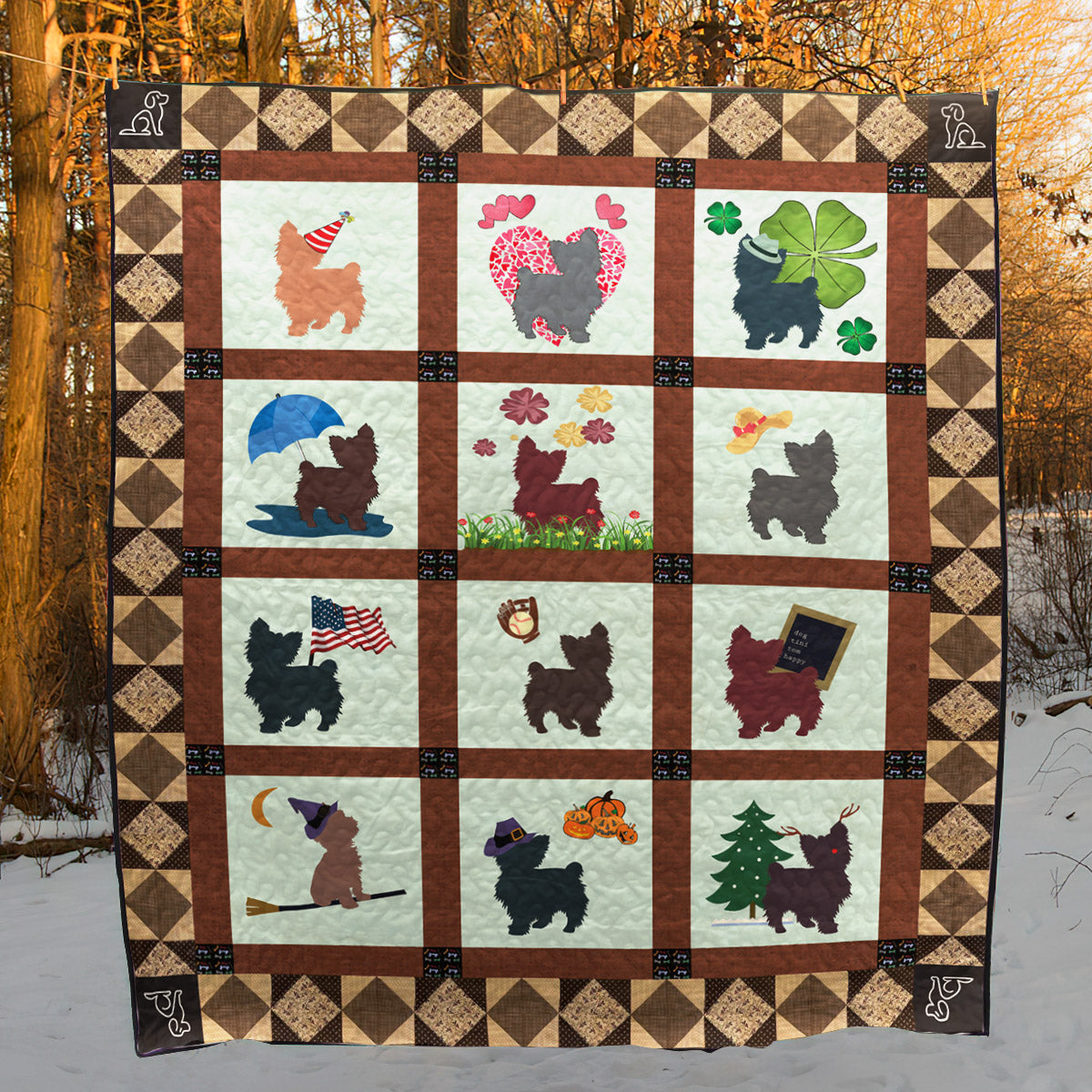 Yorkie HT290546 Quilt Blanket