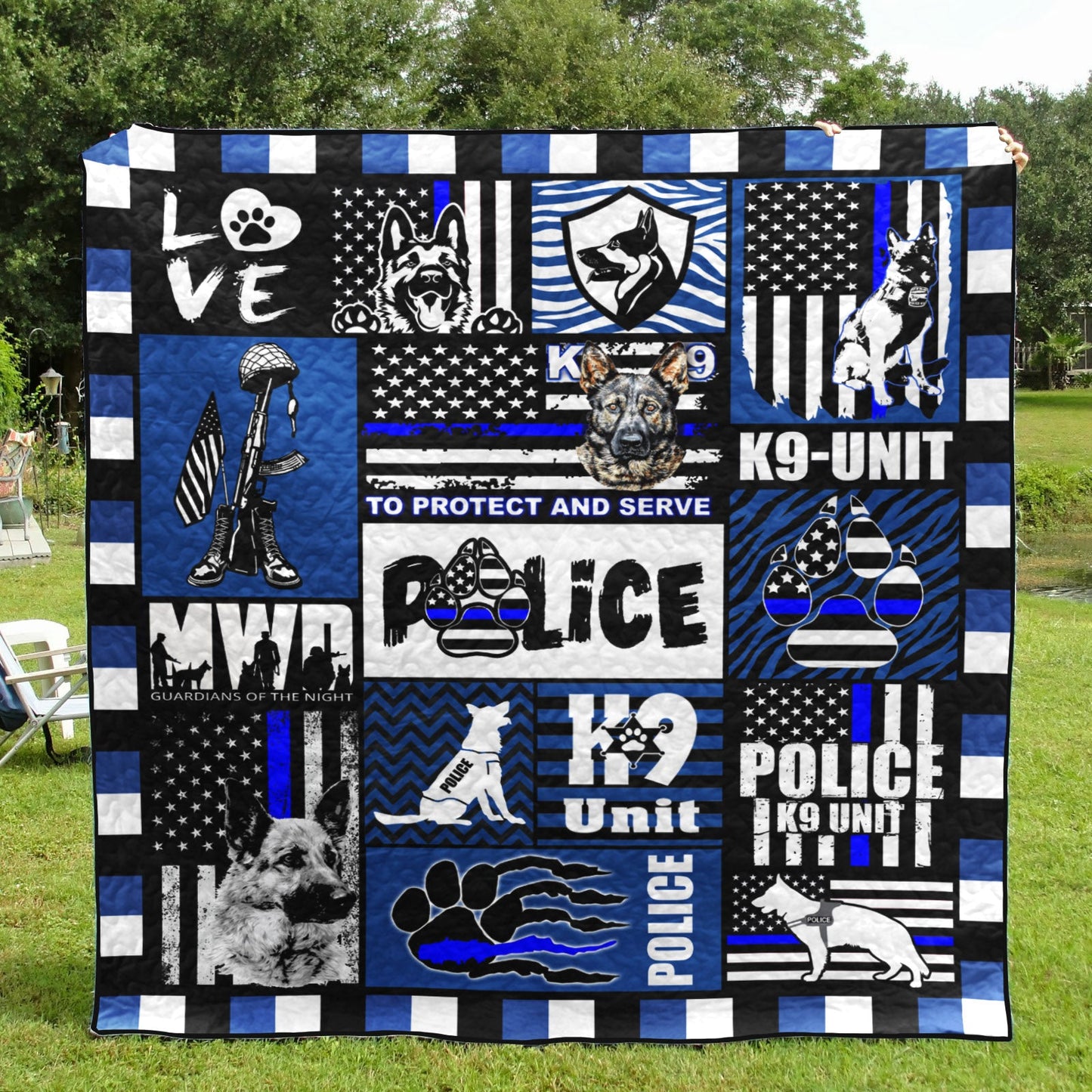 Dog Police HM060607 Quilt Blanket