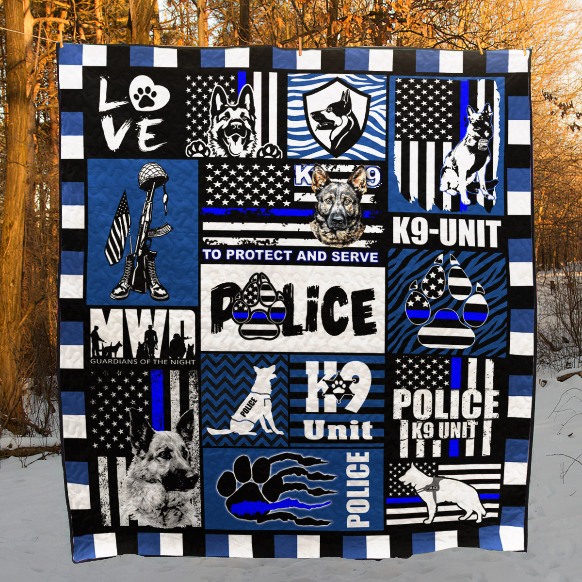 Dog Police HM060607 Quilt Blanket