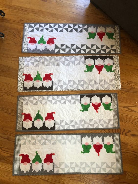 Christmas Gnome CLA20112367 Quilted Table Runner