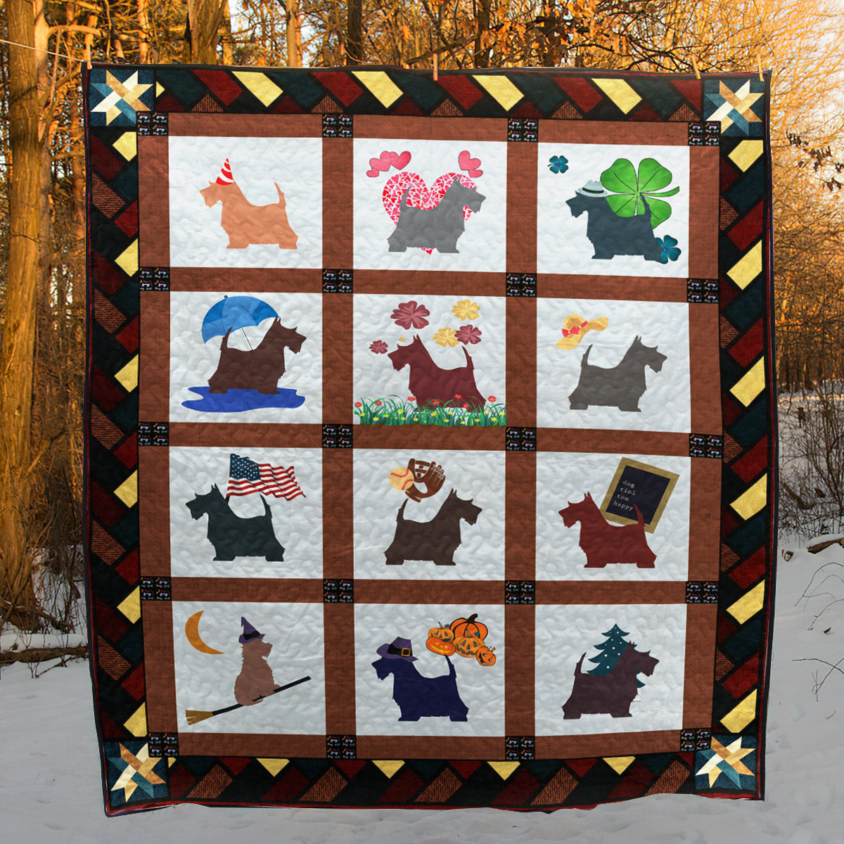 Scottish Terrier TL280529 Quilt Blanket