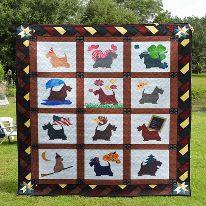 Border Collie TL290508 Quilt Blanket