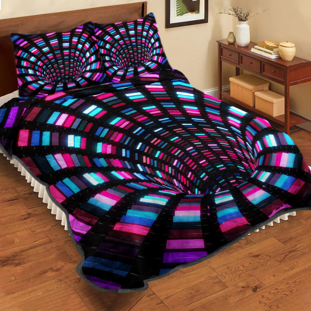 3D Vortex Quilt Bedding Set HT041004