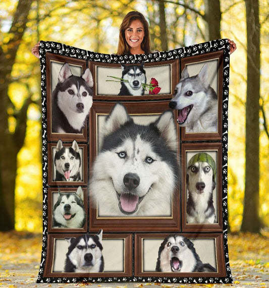3D Husky CLM02120005S Sherpa Fleece Blanket