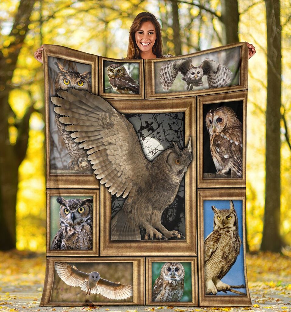 3D Owl CLM02120006S Sherpa Fleece Blanket