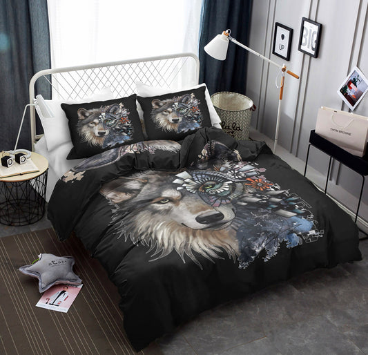 3D Wolf Native American CLA22100375B Bedding Sets