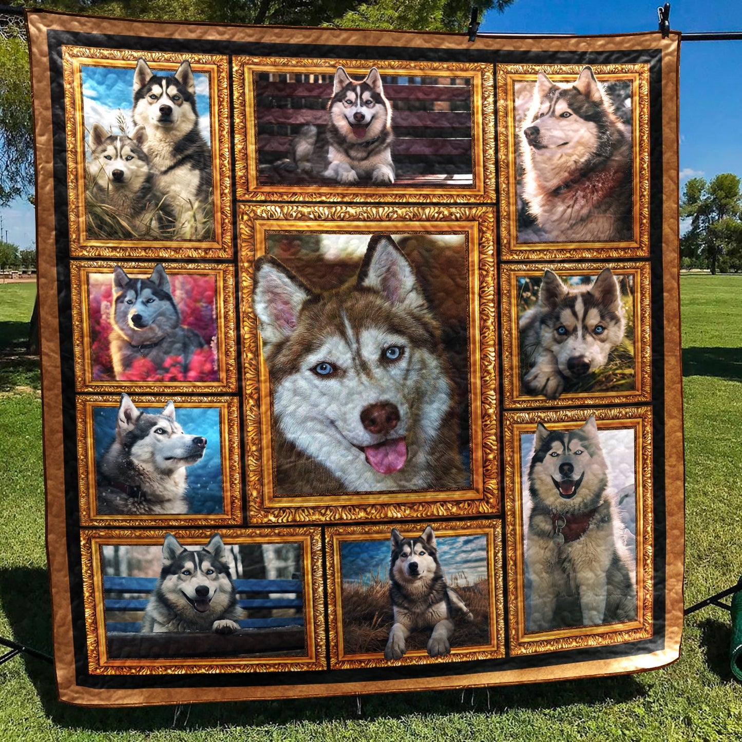 3D husky CLA27121446Q Art Quilt