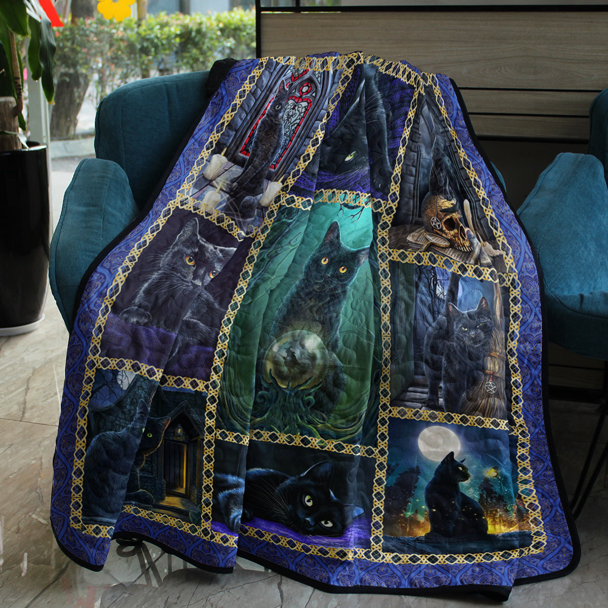 Witch Black Cat Quilt Blanket TL10032301BL