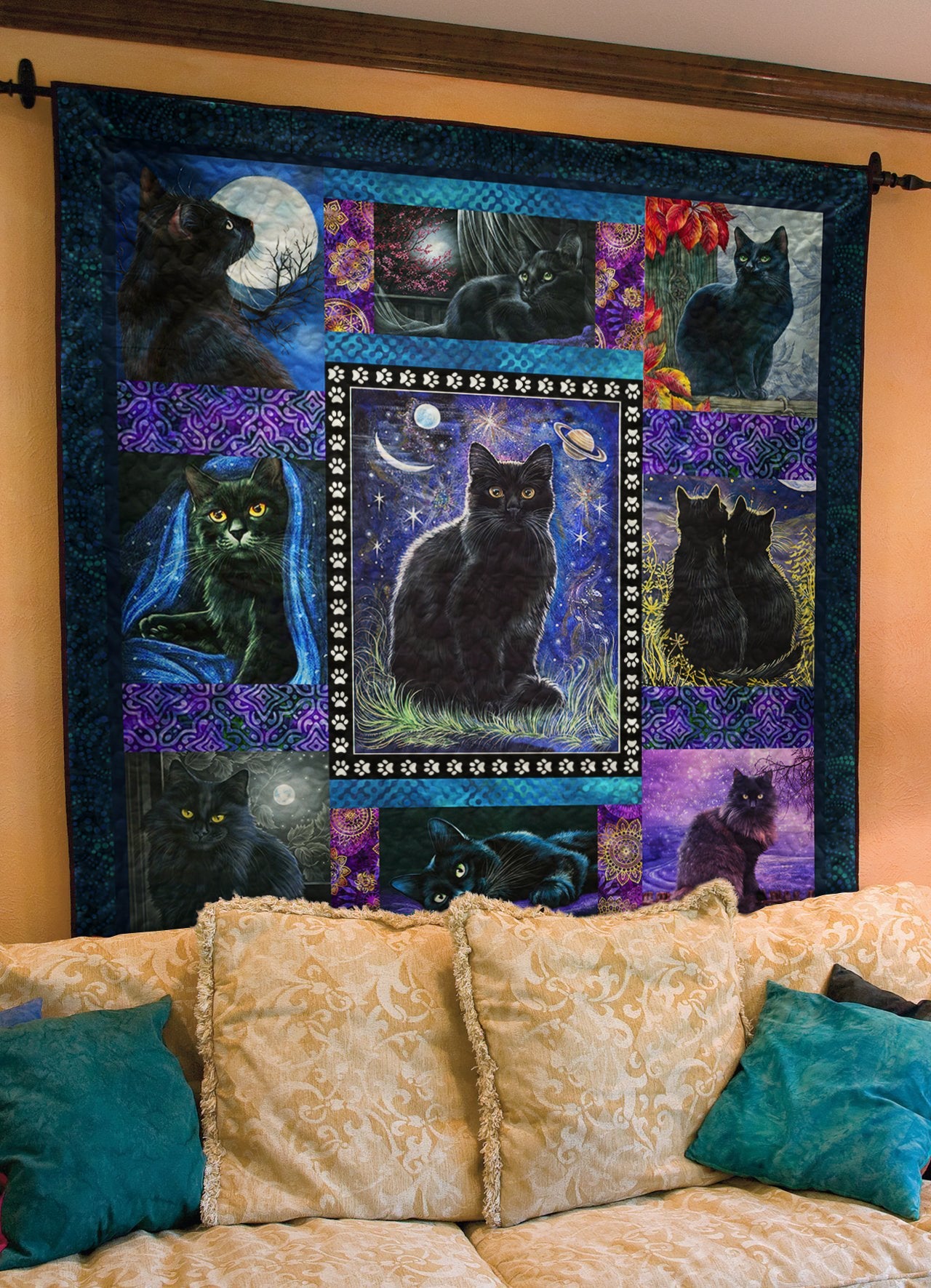 Black Cat Quilt Blanket TL15032301BL