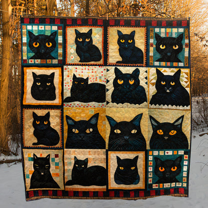 Black Cat Art Quilt TD201001Y