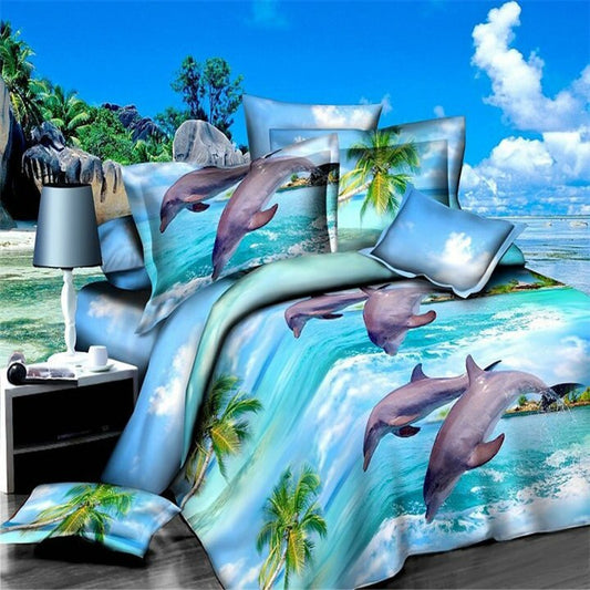 3d Dolphin CLM2810003B Duvet Cover Bedding Sets