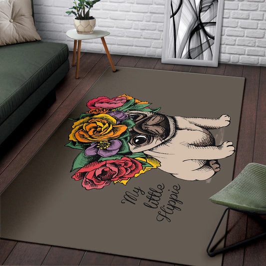 3d Pug Floral CLM2011001M Rug