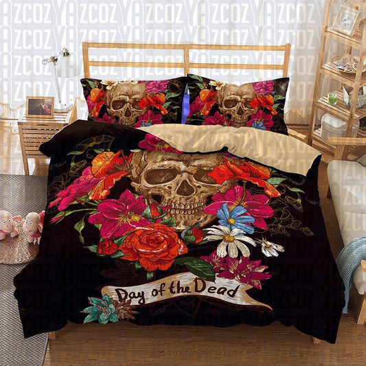 3d Skull Flower Day Of The Dead CL21110039MDB Bedding Sets