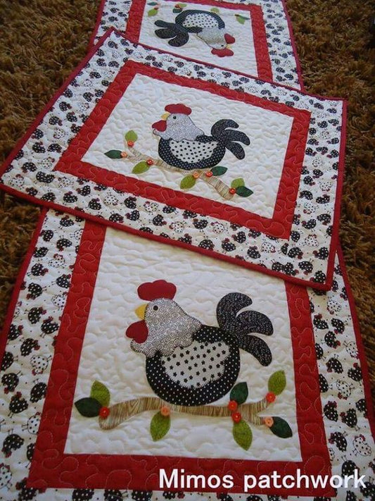 Chicken CLA21112369 Quilted Placemats