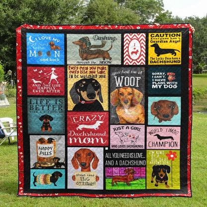 Dachshund 190223017 Quilt Blanket