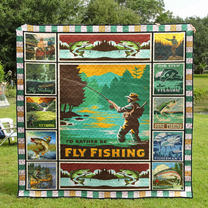 Fishing HM210518 Quilt Blanket