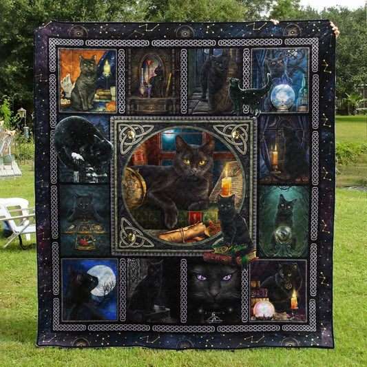 Witch Black Cat Quilt Blanket TL10032302BL