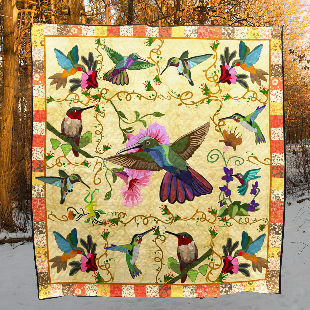 Hummingbird ML050617 Quilt Blanket