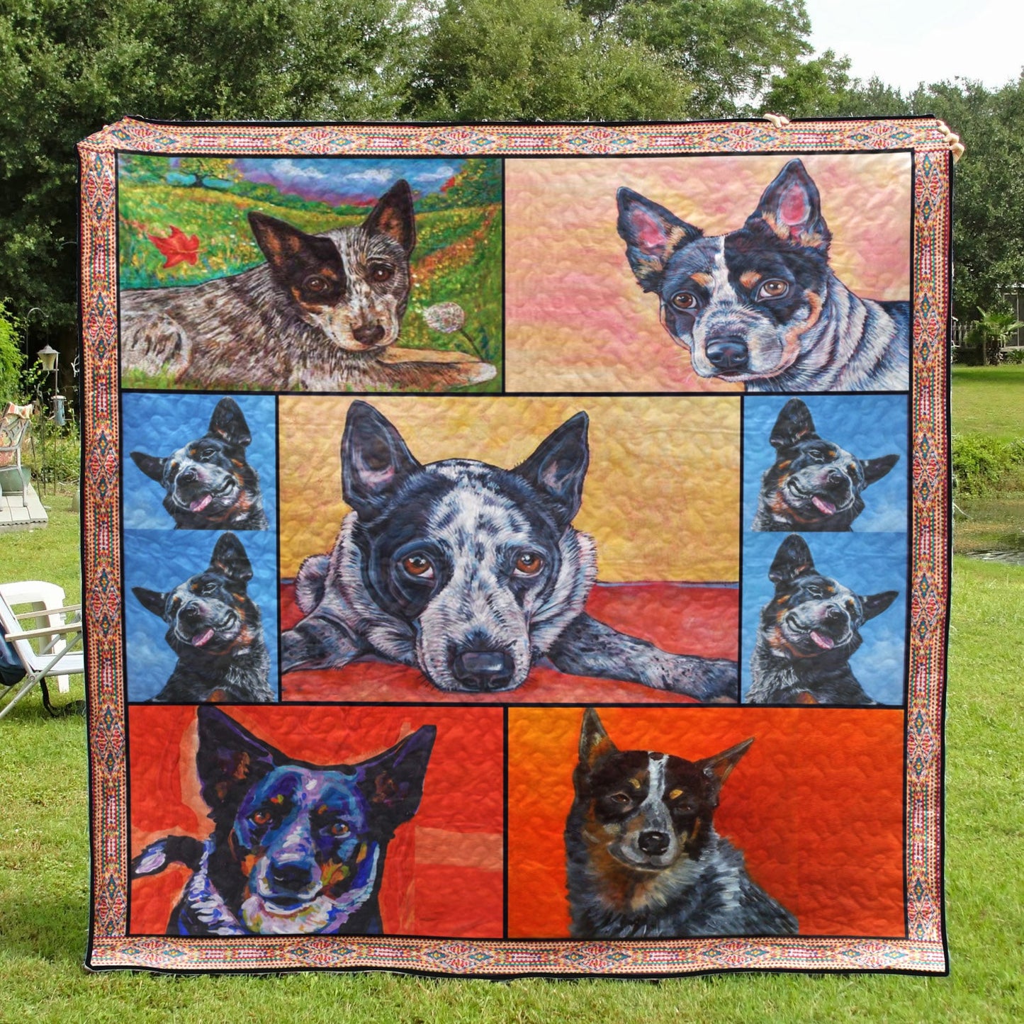 Australian Cattle Dog D8024 Quilt Blanket