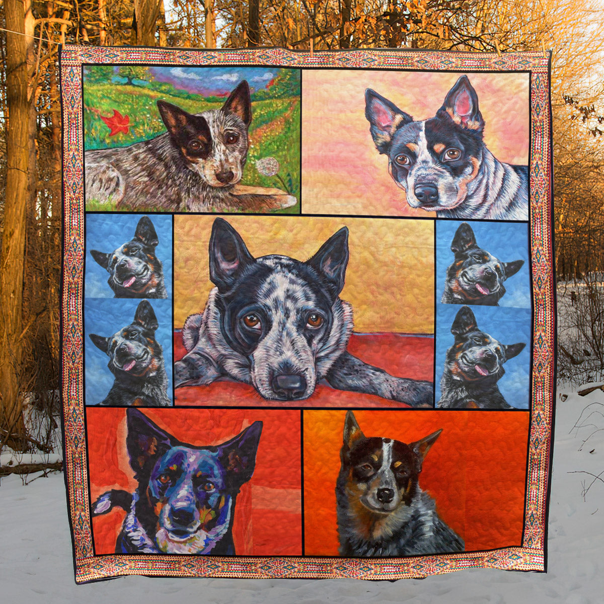 Australian Cattle Dog D8024 Quilt Blanket